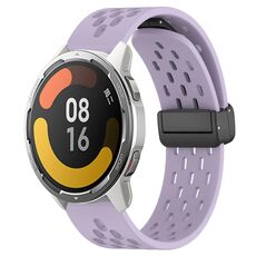 Per Xiaomi MI Watch Color 2 Cinturino in silicone con chiusura magnetica pieghevole da 22 mm (viola)