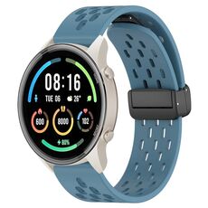 Per Xiaomi MI Watch Sport cinturino in silicone con chiusura magnetica pieghevole da 22 mm (blu)