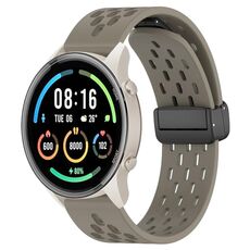 Per Xiaomi MI Watch Sport cinturino in silicone con chiusura magnetica pieghevole da 22 mm (cenere spaziale)