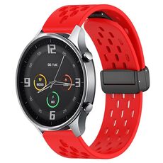 Per Xiaomi MI Watch Cinturino in silicone con chiusura magnetica pieghevole da 22 mm (rosso)