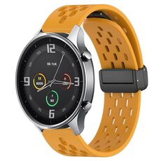 Per Xiaomi MI Watch Cinturino in silicone con chiusura magnetica pieghevole da 22 mm (giallo)
