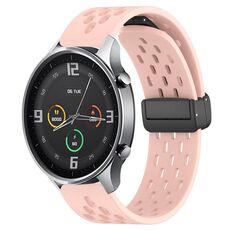 Per Xiaomi MI Watch Cinturino in silicone con chiusura magnetica pieghevole da 22 mm (rosa)