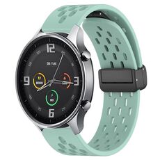Per Xiaomi MI Watch Cinturino in silicone con chiusura magnetica pieghevole da 22 mm (verde acqua)