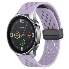 Per Xiaomi MI Watch cinturino in silicone con chiusura magnetica pieghevole da 22 mm (viola)