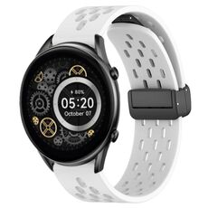 Per Xiaomi Haylou RT2 LS10 cinturino in silicone con chiusura magnetica pieghevole da 22 mm (bianco)
