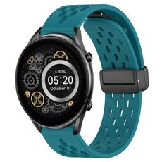 Per Xiaomi Haylou RT2 LS10 cinturino in silicone con chiusura magnetica pieghevole da 22 mm (verde nascosto)