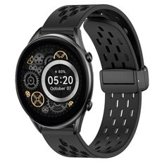 Per Xiaomi Haylou RT2 LS10 cinturino in silicone con chiusura magnetica pieghevole da 22 mm (nero)