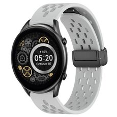 Per Xiaomi Haylou RT2 LS10 cinturino in silicone con chiusura magnetica pieghevole da 22 mm (grigio chiaro)