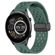 Per Xiaomi Haylou RT2 LS10 cinturino in silicone con chiusura magnetica pieghevole da 22 mm (verde scuro)