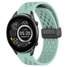 Per Xiaomi Haylou RT2 LS10 cinturino in silicone con chiusura magnetica pieghevole da 22 mm (verde acqua)