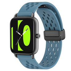 Per Xiaomi Haylou RS4 LS12 cinturino in silicone con chiusura magnetica pieghevole da 22 mm (blu)