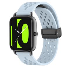 Per Xiaomi Haylou RS4 LS12 cinturino in silicone con chiusura magnetica pieghevole da 22 mm (azzurro)