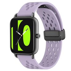 Per Xiaomi Haylou RS4 LS12 cinturino in silicone con chiusura magnetica pieghevole da 22 mm (viola)
