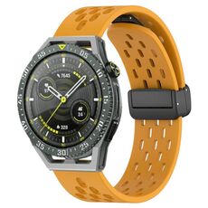 Per Huawei Watch GT3 SE cinturino in silicone con chiusura magnetica pieghevole da 22 mm (giallo)