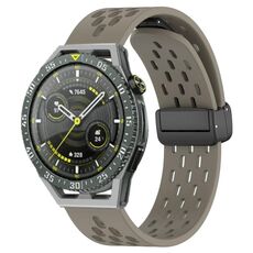 Per Huawei Watch GT3 SE cinturino in silicone con chiusura magnetica pieghevole da 22 mm (cenere spaziale)