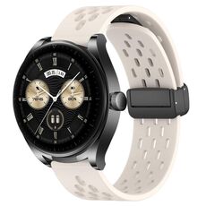 Per Huawei Watch Buds cinturino in silicone con chiusura magnetica pieghevole da 22 mm (colore Starlight)