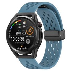 Per Huawei Watch GT Runner cinturino in silicone con chiusura magnetica pieghevole da 22 mm (blu)