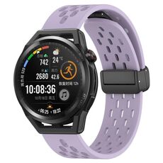 Per Huawei Watch GT Runner cinturino in silicone con chiusura magnetica pieghevole da 22 mm (viola)
