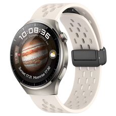 Per Huawei Watch 4 Cinturino in silicone con chiusura magnetica pieghevole da 22 mm (colore Starlight)