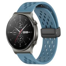Per Huawei GT2 Pro cinturino in silicone con chiusura magnetica pieghevole da 22 mm (blu)