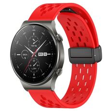 Per Huawei GT2 Pro cinturino in silicone con chiusura magnetica pieghevole da 22 mm (rosso)