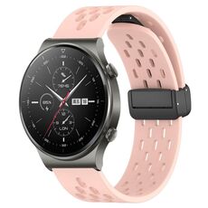Per Huawei GT2 Pro cinturino in silicone con chiusura magnetica pieghevole da 22 mm (rosa)