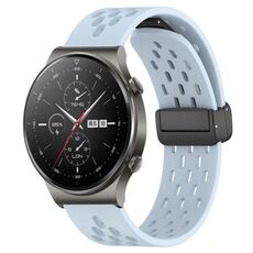 Per Huawei GT2 Pro cinturino in silicone con chiusura magnetica pieghevole da 22 mm (azzurro)