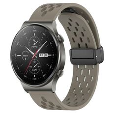 Per Huawei GT2 Pro cinturino in silicone con chiusura magnetica pieghevole da 22 mm (cenere spaziale)