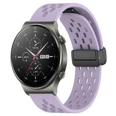 Per Huawei GT2 Pro cinturino in silicone con chiusura magnetica pieghevole da 22 mm (viola)