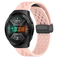 Per Huawei Watch GT 2E cinturino in silicone con chiusura magnetica pieghevole da 22 mm (rosa)