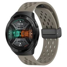 Per Huawei Watch GT 2E cinturino in silicone con chiusura magnetica pieghevole da 22 mm (cenere spaziale)