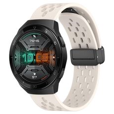 Per Huawei Watch GT 2E cinturino in silicone con chiusura magnetica pieghevole da 22 mm (colore Starlight)