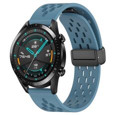 Per Huawei GT2 46mm 22mm cinturino in silicone con chiusura magnetica pieghevole (blu)