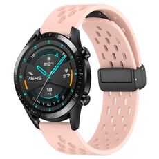Per Huawei GT2 46mm 22mm cinturino in silicone con chiusura magnetica pieghevole (rosa)