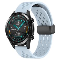 Per Huawei GT2 46mm 22mm cinturino in silicone con chiusura magnetica pieghevole (azzurro)