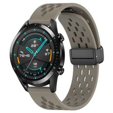 Per Huawei GT2 46mm 22mm cinturino in silicone con chiusura magnetica pieghevole (cenere spaziale)