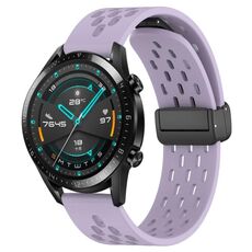 Per Huawei GT2 46mm 22mm cinturino in silicone con chiusura magnetica pieghevole (viola)