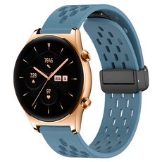 Per Honor Watch GS 3 Cinturino in silicone con chiusura magnetica pieghevole da 22 mm (blu)