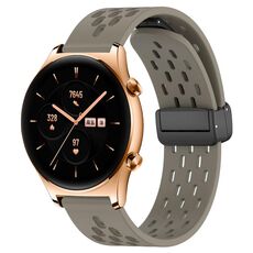 Per Honor Watch GS 3 cinturino in silicone con chiusura magnetica pieghevole da 22 mm (cenere spaziale)