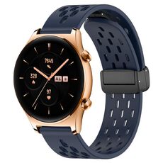 Per Honor Watch GS 3 Cinturino in silicone con chiusura magnetica pieghevole da 22 mm (blu notte)