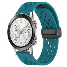 Per Honor Watch GS 3i Cinturino in silicone con chiusura magnetica pieghevole da 22 mm (verde nascosto)