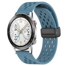 Per Honor Watch GS 3i cinturino in silicone con chiusura magnetica pieghevole da 22 mm (blu)