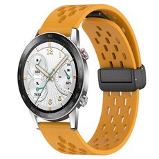 Per Honor Watch GS 3i cinturino in silicone con chiusura magnetica pieghevole da 22 mm (giallo)