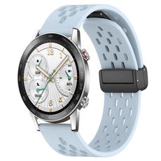 Per Honor Watch GS 3i cinturino in silicone con chiusura magnetica pieghevole da 22 mm (azzurro)