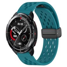 Per Honor Watch GS Pro Cinturino in silicone con chiusura magnetica pieghevole da 22 mm (verde nascosto)
