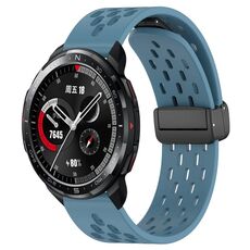 Per Honor Watch GS Pro cinturino in silicone con chiusura magnetica pieghevole da 22 mm (blu)