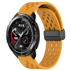 Per Honor Watch GS Pro Cinturino in silicone con chiusura magnetica pieghevole da 22 mm (giallo)