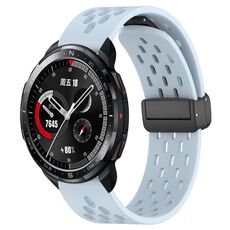 Per Honor Watch GS Pro cinturino in silicone con chiusura magnetica pieghevole da 22 mm (azzurro)