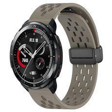 Per Honor Watch GS Pro cinturino in silicone con chiusura magnetica pieghevole da 22 mm (cenere spaziale)