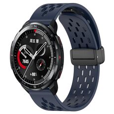 Per Honor Watch GS Pro Cinturino in silicone con chiusura magnetica pieghevole da 22 mm (blu notte)